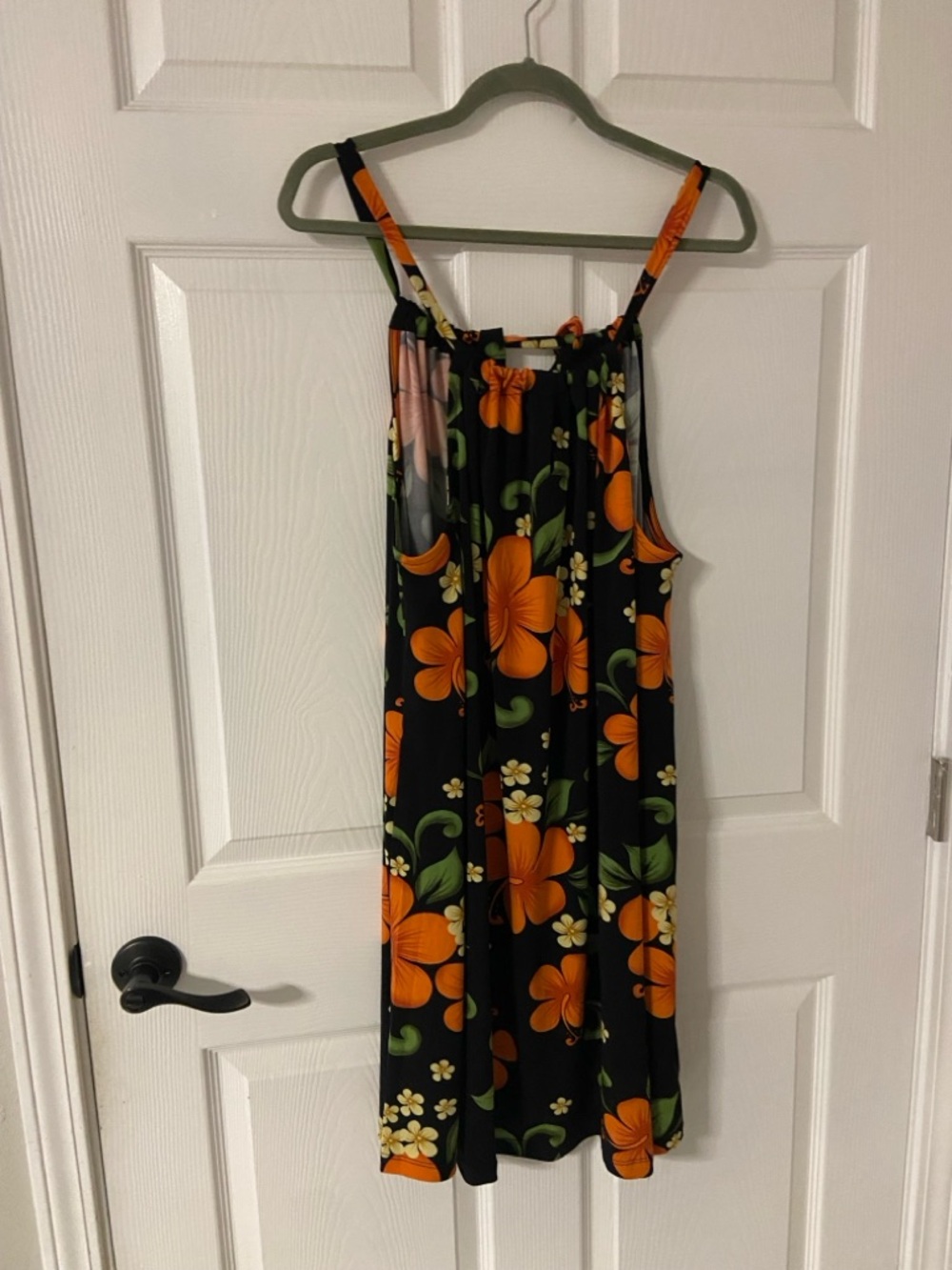 T38a- ALOHA FASHION Floral Knit Hawaiian Summer Dress